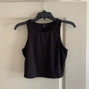 Black Ribbed Tank Top